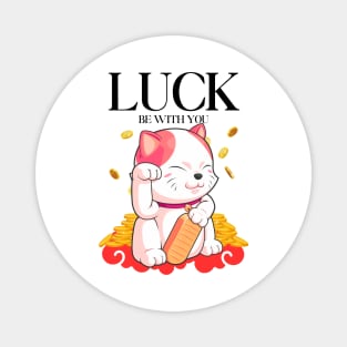 Lucky Cat – Maneki Neko Prosperity & Wealth Symbol for Apparel & Gifts Magnet
